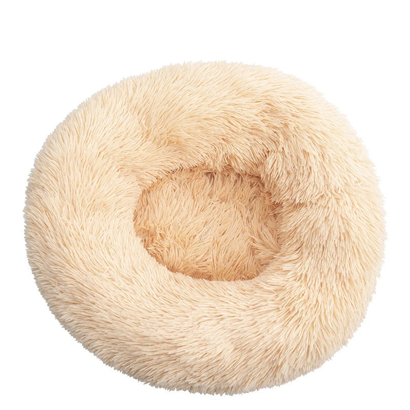 Oversized Calming Donut Dog Bed – XL Plush Round Bed for Large Dogs