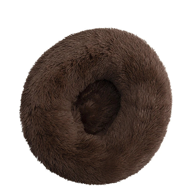 Oversized Calming Donut Dog Bed – XL Plush Round Bed for Large Dogs