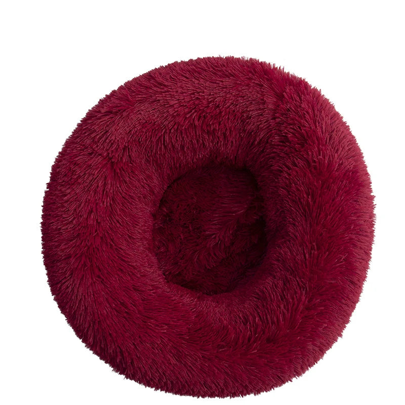 Oversized Calming Donut Dog Bed – XL Plush Round Bed for Large Dogs
