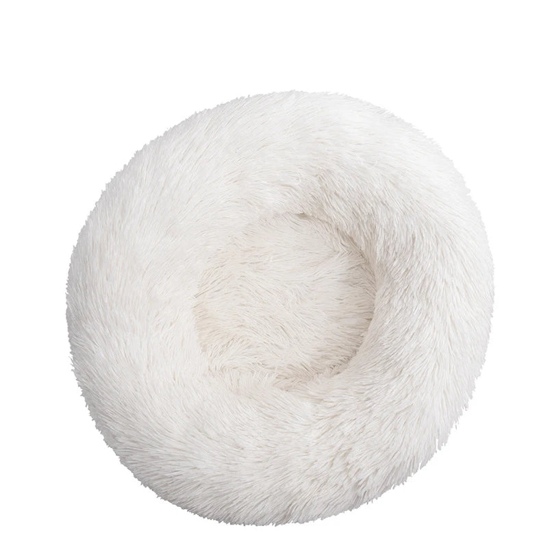 Oversized Calming Donut Dog Bed – XL Plush Round Bed for Large Dogs