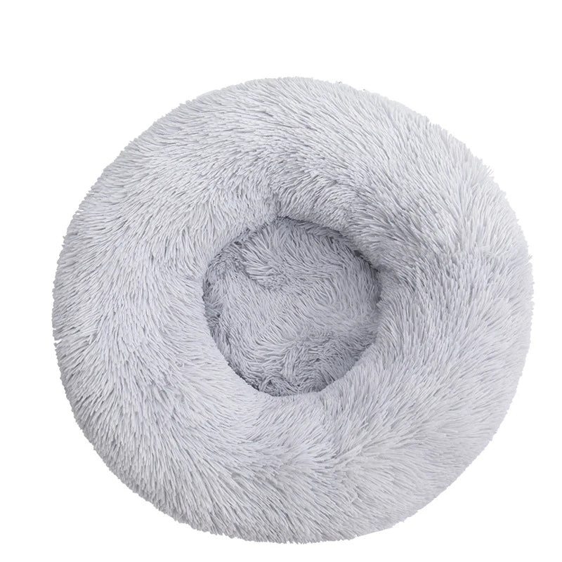 Oversized Calming Donut Dog Bed – XL Plush Round Bed for Large Dogs