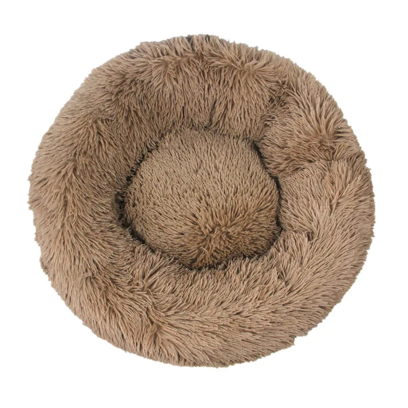Oversized Calming Donut Dog Bed – XL Plush Round Bed for Large Dogs