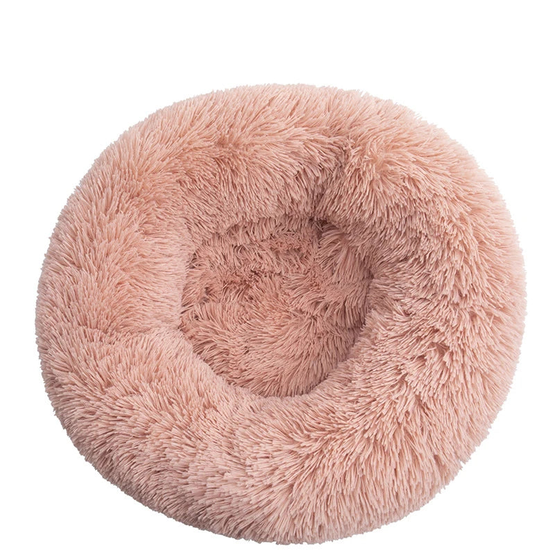 Oversized Calming Donut Dog Bed – XL Plush Round Bed for Large Dogs