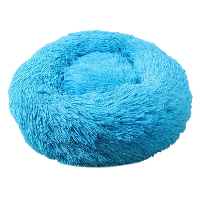 Oversized Calming Donut Dog Bed – XL Plush Round Bed for Large Dogs