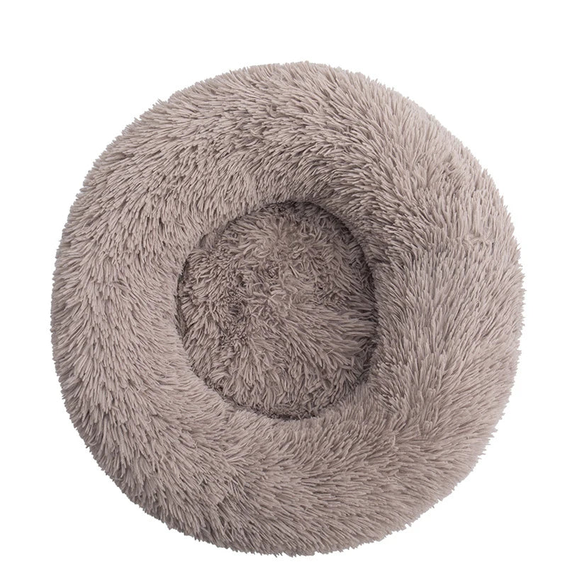 Oversized Calming Donut Dog Bed – XL Plush Round Bed for Large Dogs