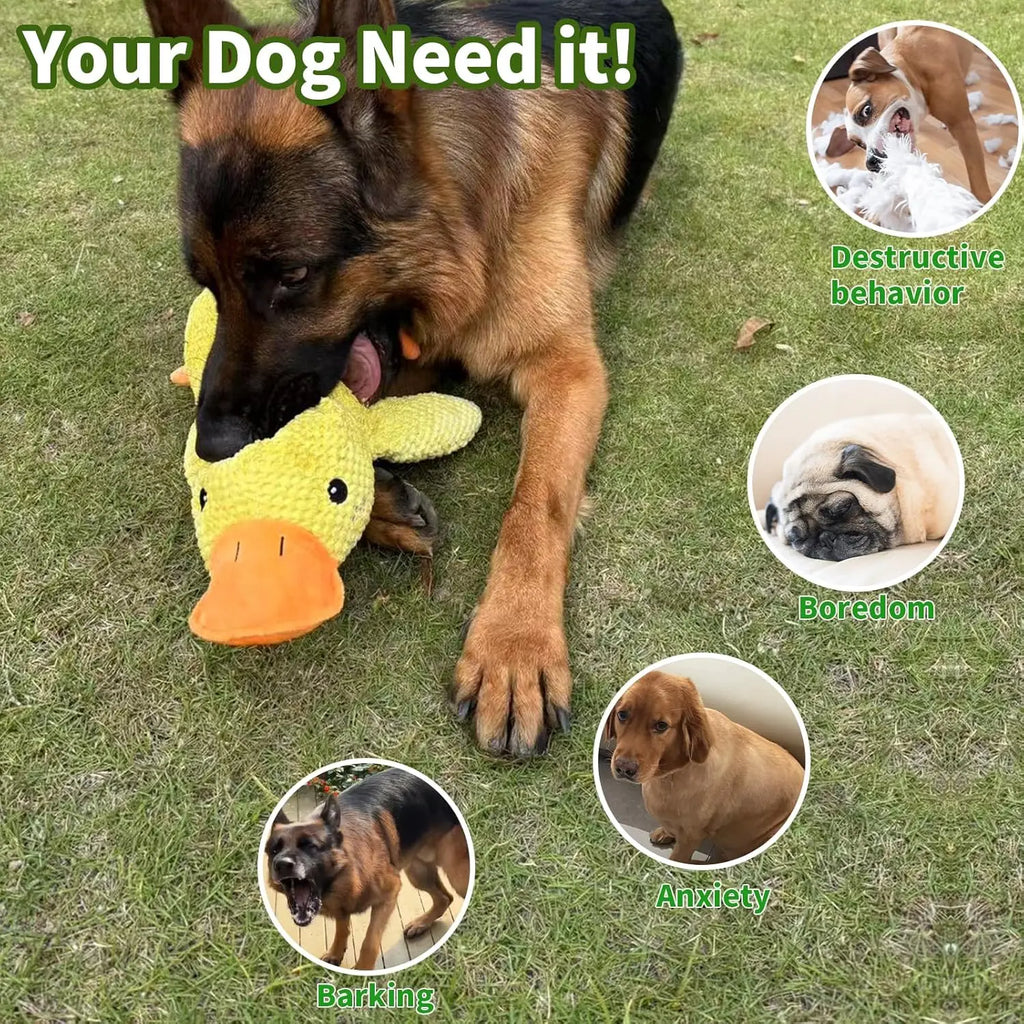 Quacking Duck Dog Toy – Interactive Squeaky Chew Toy for Dogs