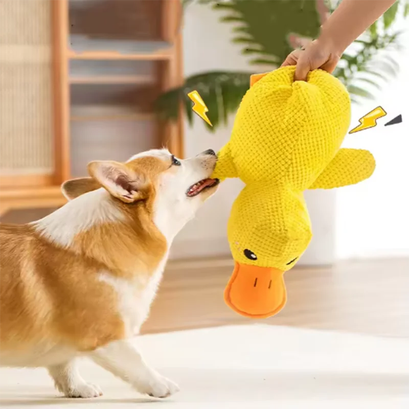Quacking Duck Dog Toy – Interactive Squeaky Chew Toy for Dogs
