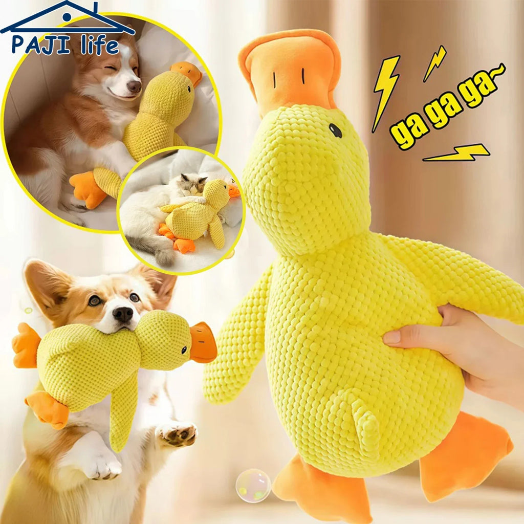 Quacking Duck Dog Toy – Interactive Squeaky Chew Toy for Dogs