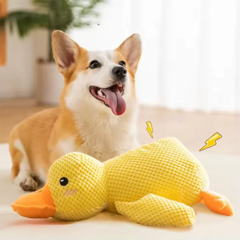 Quacking Duck Dog Toy – Interactive Squeaky Chew Toy for Dogs