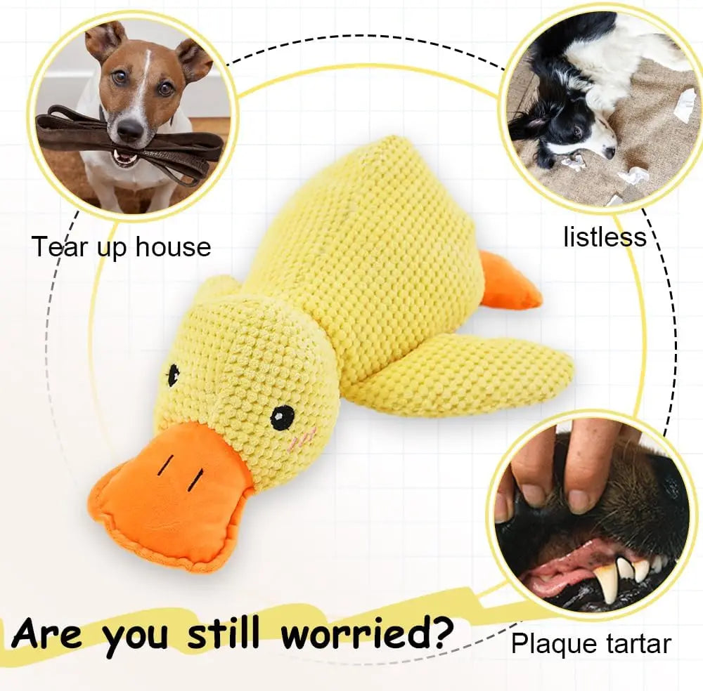 Quacking Duck Dog Toy – Interactive Squeaky Chew Toy for Dogs