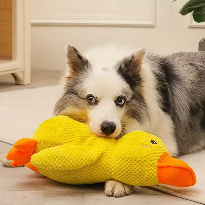 Quacking Duck Dog Toy – Interactive Squeaky Chew Toy for Dogs