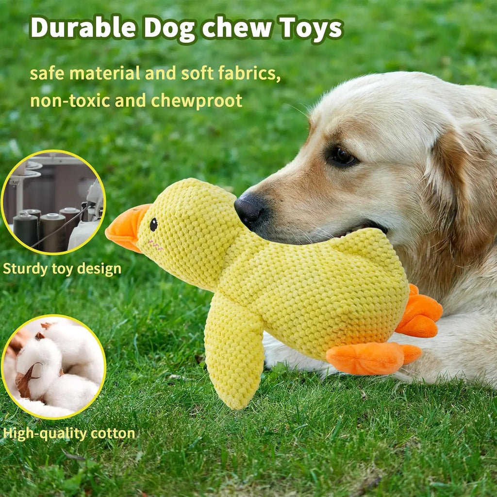 Quacking Duck Dog Toy – Interactive Squeaky Chew Toy for Dogs