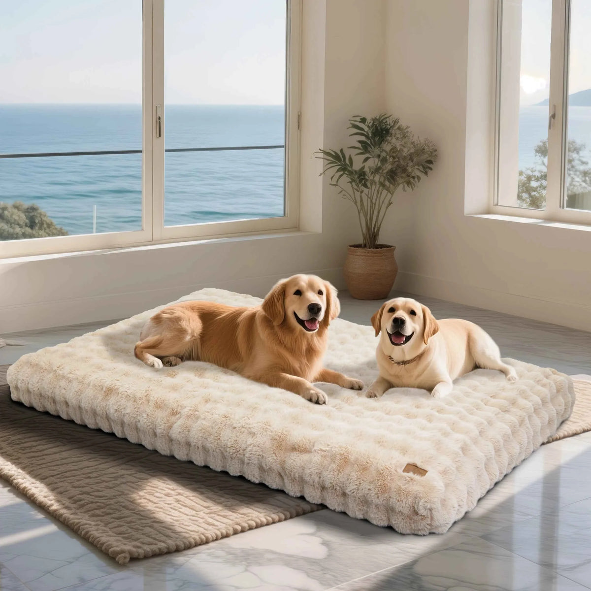Ultra-Soft Calming Dog Bed – Orthopedic Foam & Washable Cover
