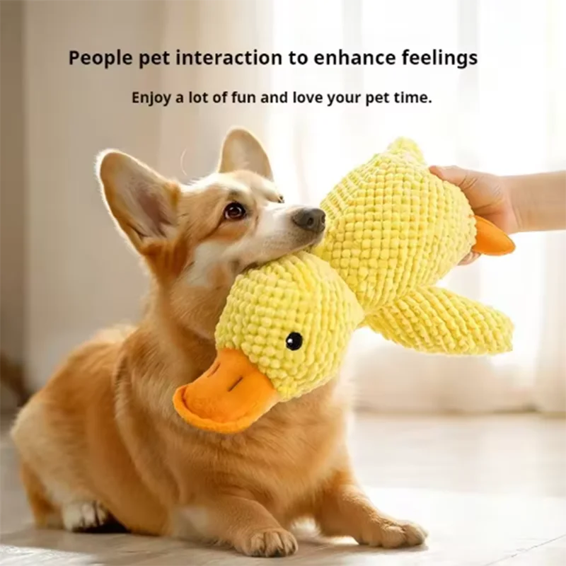 Quacking Duck Dog Toy – Interactive Squeaky Chew Toy for Dogs